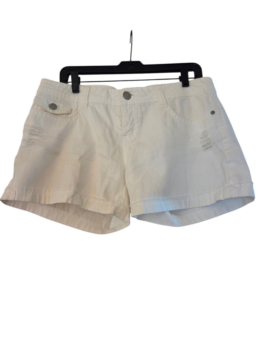 Wallflower White Low rise Shorts Lightly Distressed Y2K 90's Size 13 Juniors